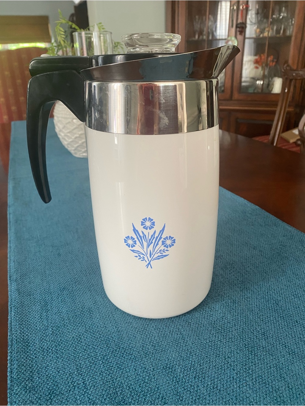 Corningware White 10 cup Electric Perculator like New!